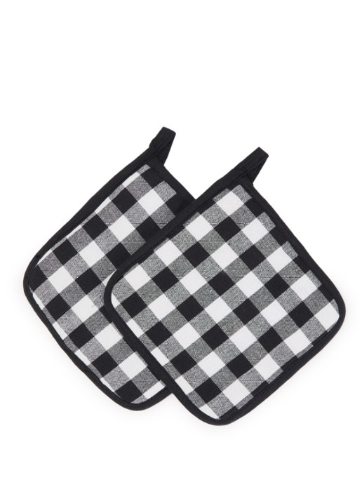 Tiseco Gingham pannenlap set van 2