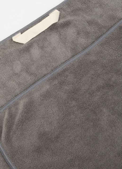 Tiseco Keukendoek 50 x 50 cm set van 2 - voorkant 2 middengrijs