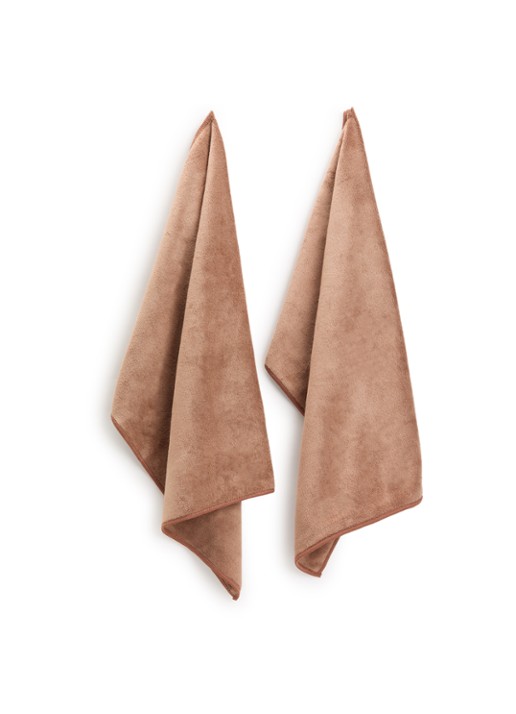 Tiseco Keukendoek 50 x 50 cm set van 2 - voorkant cognac