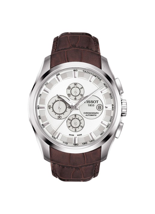 Tissot Couturier horloge T0356271603100 - voorkant bruin