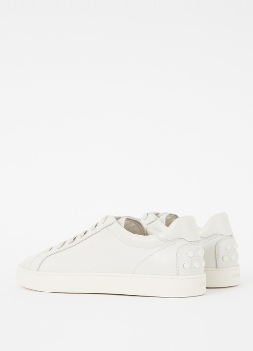 Tod's Allacciata Cassetta sneaker van kalfsleer - achterkant ivoor