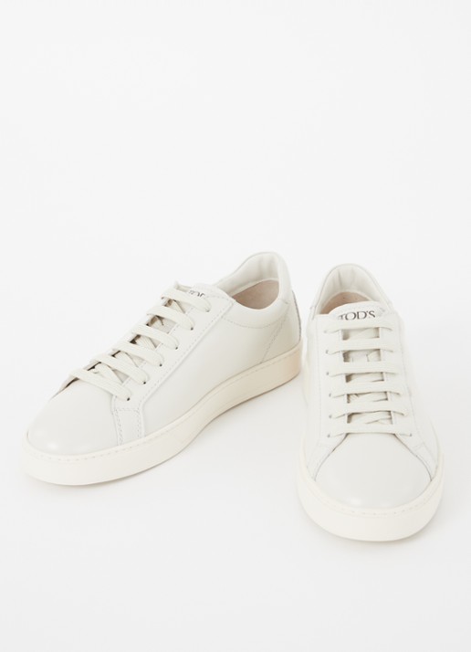 Tod's Allacciata Cassetta sneaker van kalfsleer - detail 4 ivoor