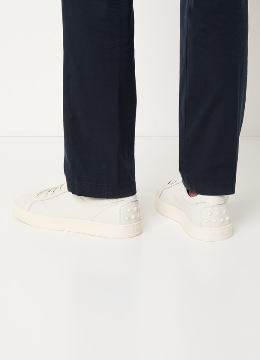 Tod's Allacciata Cassetta sneaker van kalfsleer - voorkant 3 ivoor