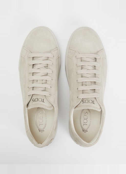 Tod's Allaciata Cassetta sneaker van kalfssuède - detail 4 beige