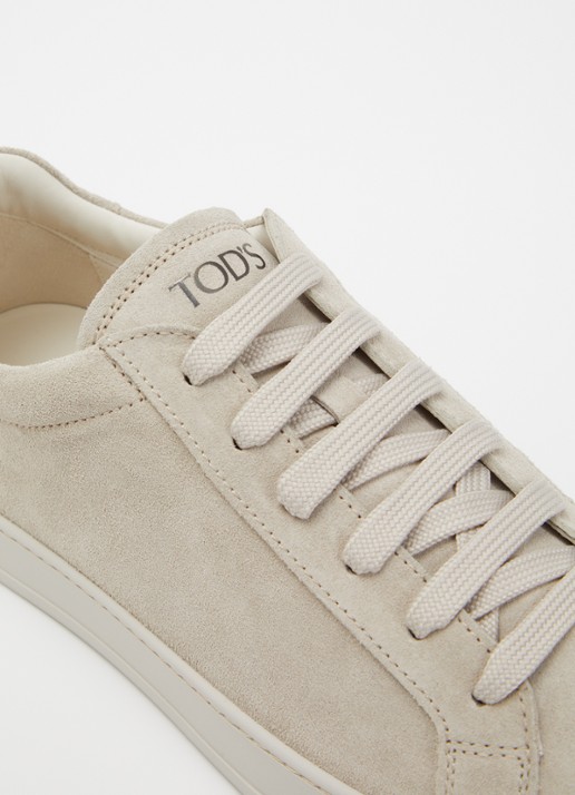 Tod's Allaciata Cassetta sneaker van kalfssuède - detail 6 beige