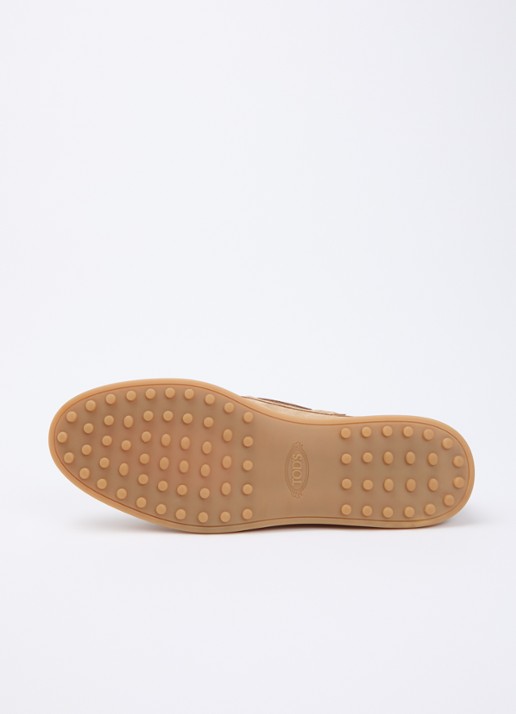 Tod's Barca Gomma bootschoen van suède - detail 5 donkerbeige