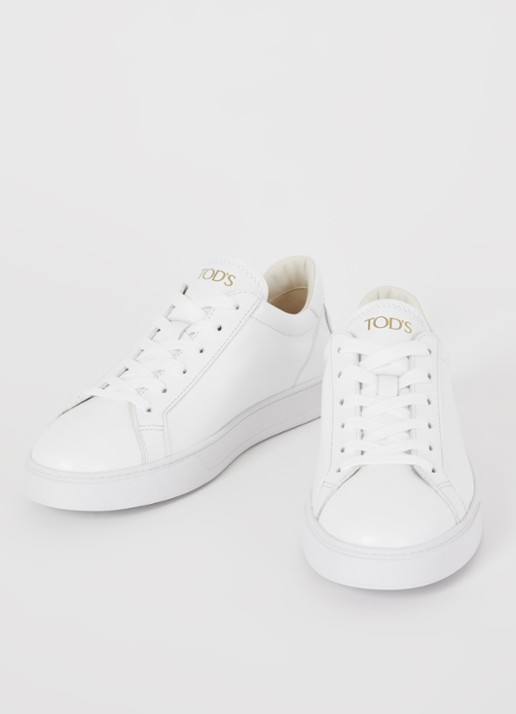Tod's Cassetta sneaker van kalfsleer - detail 4 wit