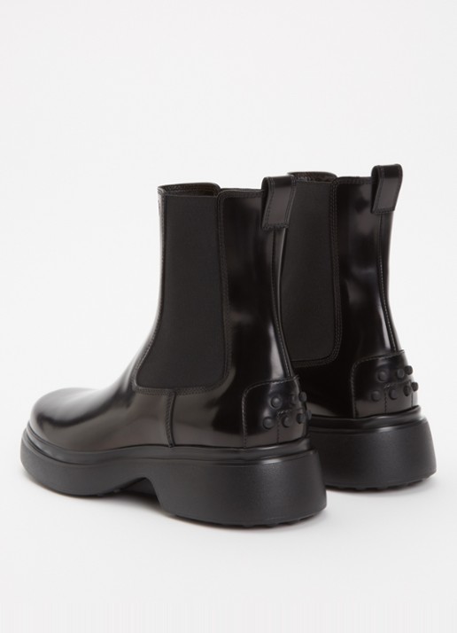 Tod's Chelsea boot van kalfsleer - achterkant zwart
