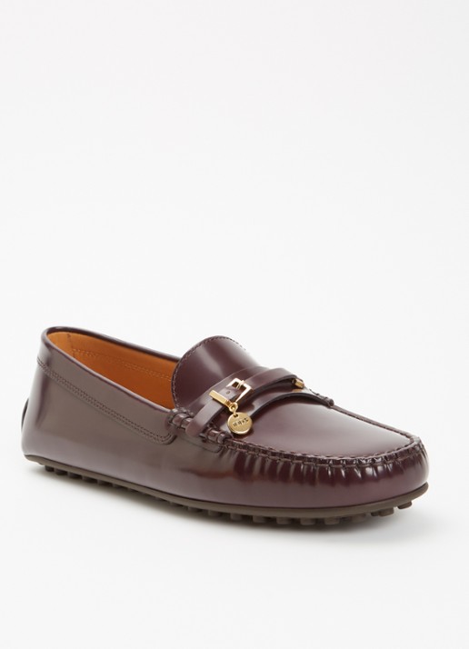 Tod's City Gommino Driving mocassin van kalfsleer - voorkant 6 bordeauxrood