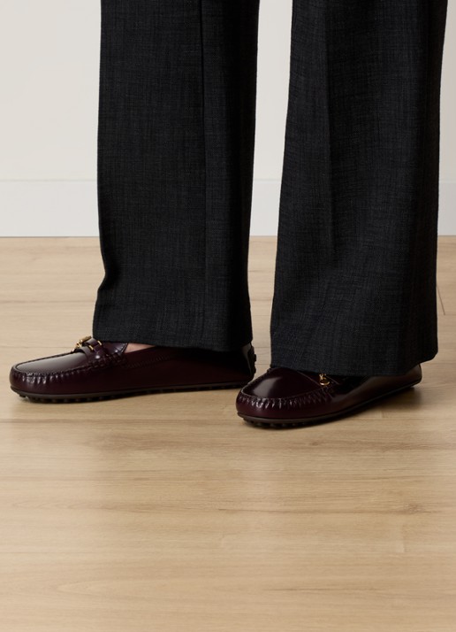 Tod's City Gommino Driving mocassin van kalfsleer - voorkant 7 bordeauxrood