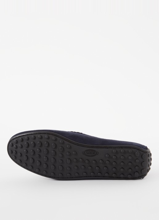Tod's City Gommino mocassin van suède - detail 8 donkerblauw