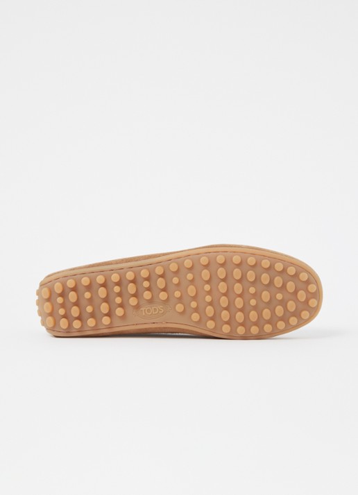 Tod's City Gommino mocassin van suède - detail 8 cognac