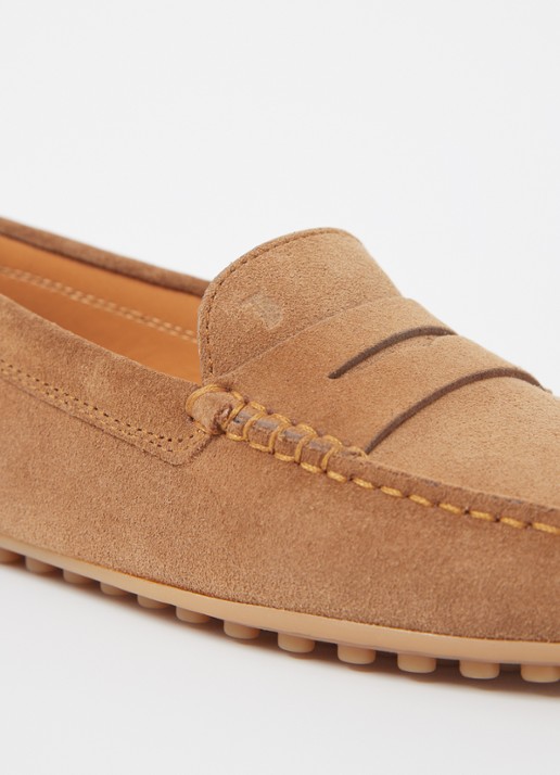 Tod's City Gommino mocassin van suède - detail 9 cognac