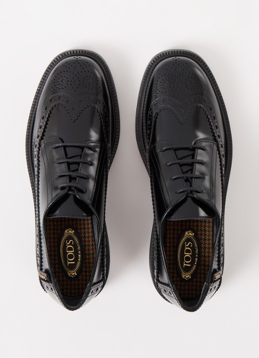 Tod's Gomma 20L brogue van leer - detail 5 zwart