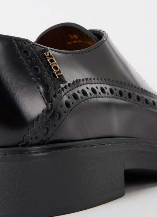 Tod's Gomma 20L brogue van leer - detail 7 zwart