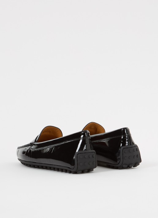 Tod's Gomma mocassin van leer met lakfinish - achterkant 3 zwart