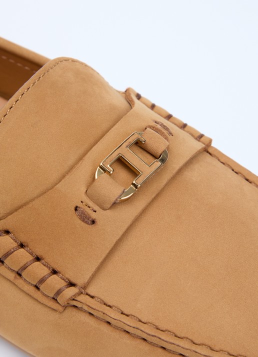 Tod's Gomma moccasin van nubuck - detail 6 camel