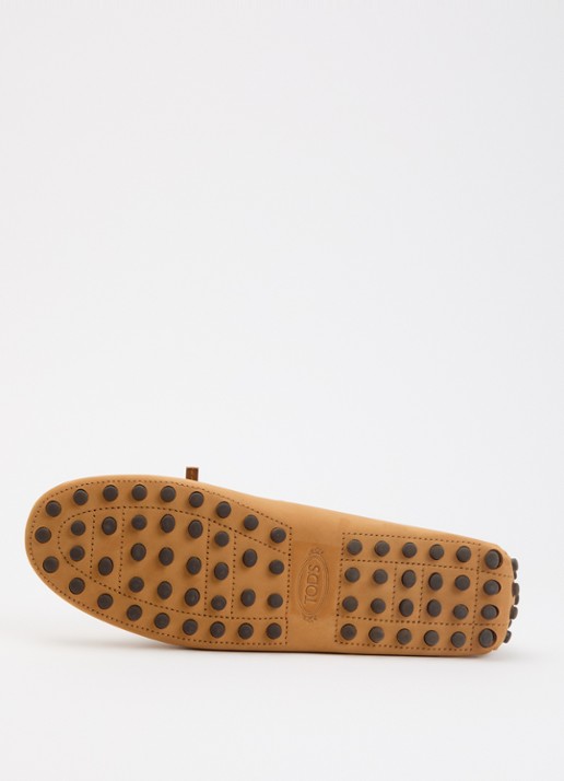 Tod's Gommino 22L mocassin van suède met gevlochten details - detail 5 camel