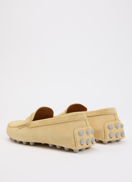 Tod's Gommino Macro mocassin van suède - achterkant beige