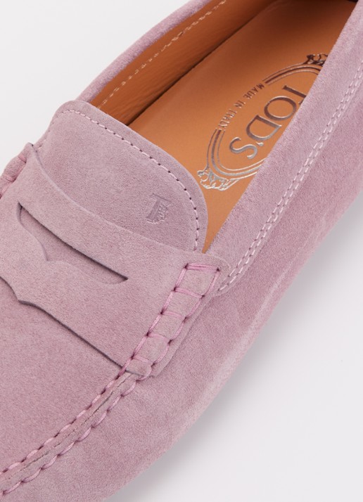 Tod's Gommino Macro mocassin van suède - detail 6 lila