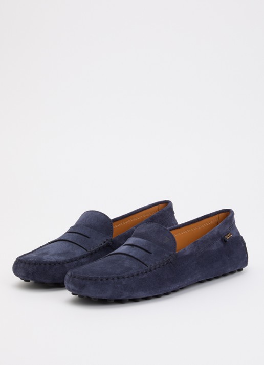 Tod's Gommino mocassin van kalfssuède - detail 3 indigo