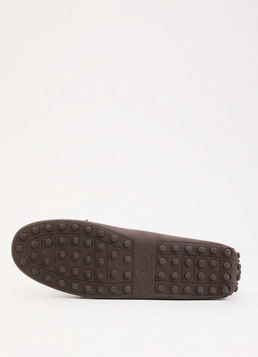 Tod's Gommino mocassin van leer met gevlochten details - detail 4 donkerbruin