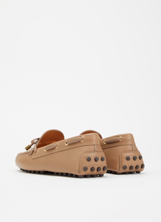 Tod's Gommino mocassin van leer - achterkant 2 lichtbruin