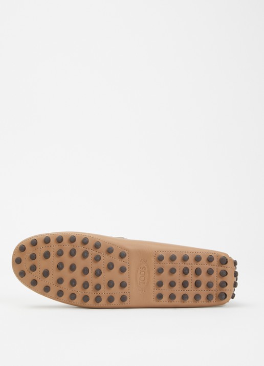 Tod's Gommino mocassin van leer - detail 5 lichtbruin