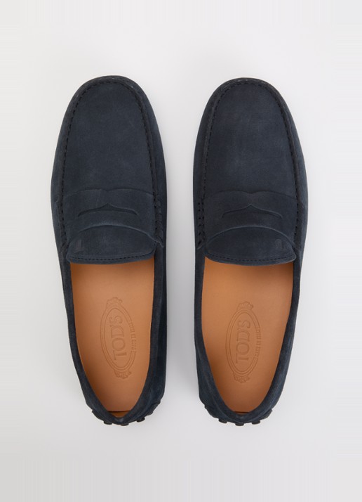 Tod's Gommino mocassin van suède - detail 4 indigo