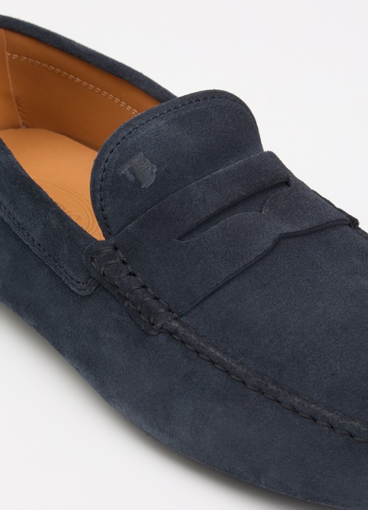 Tod's Gommino mocassin van suède - detail 6 indigo