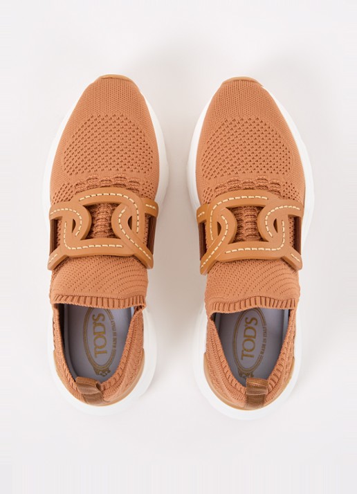 Tod's Kate sneaker met met gebreid bovenwerk - detail 5 roestbruin