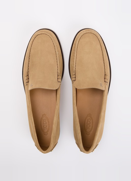 Tod's Loafer van kalfssuède met studs  - detail 3 camel