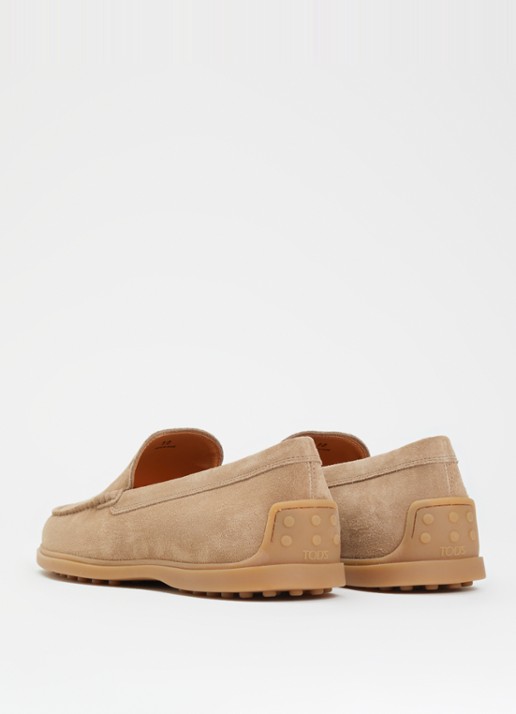 Tod's Loafer van kalfssuède - achterkant 2 zand