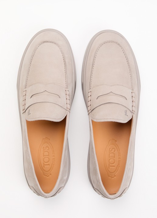 Tod's Mocassino Cassetta slip-on van leer - detail 3 grijs