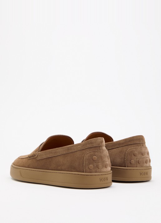 Tod's Mocassino Cassetta slip-on van suède - achterkant bruin
