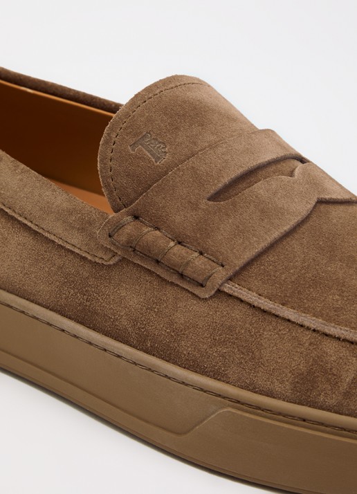 Tod's Mocassino Cassetta slip-on van suède - detail 6 bruin