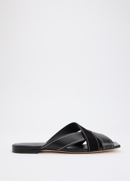Tod's Sandaal van kalfsleer met details van suède