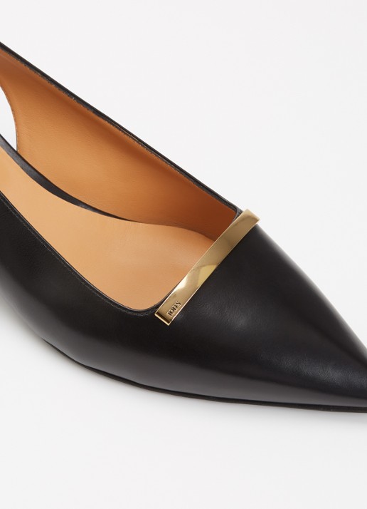 Tod's Slingback van kalfsleer - detail 4 zwart