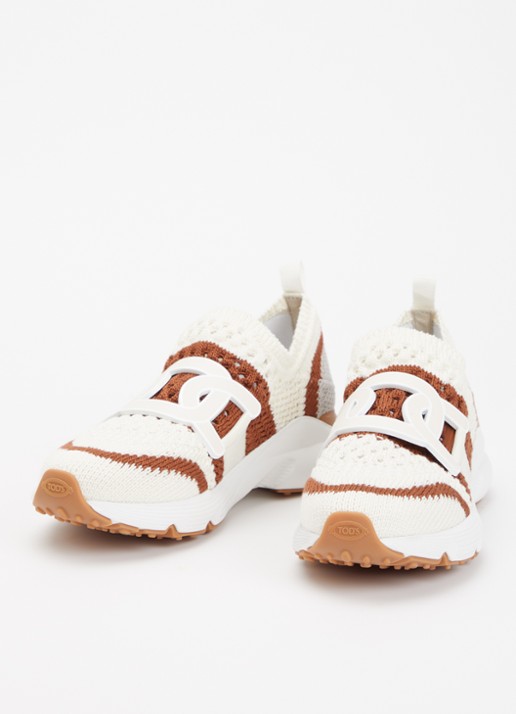 Tod's Sneaker met gebreid bovenwerk - detail 3 gebroken wit