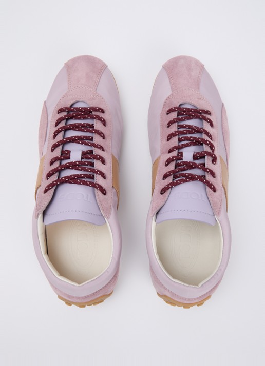 Tod's Sportiva sneaker met details van leer - detail 4 lila
