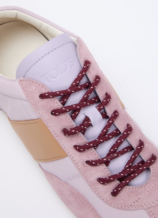 Tod's Sportiva sneaker met details van leer - detail 6 lila