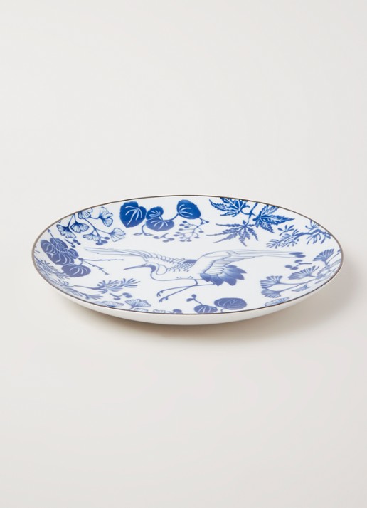 Tokyo Design Studio Flora Japonica Crane dinerbord 25 cm - voorkant 3 wit