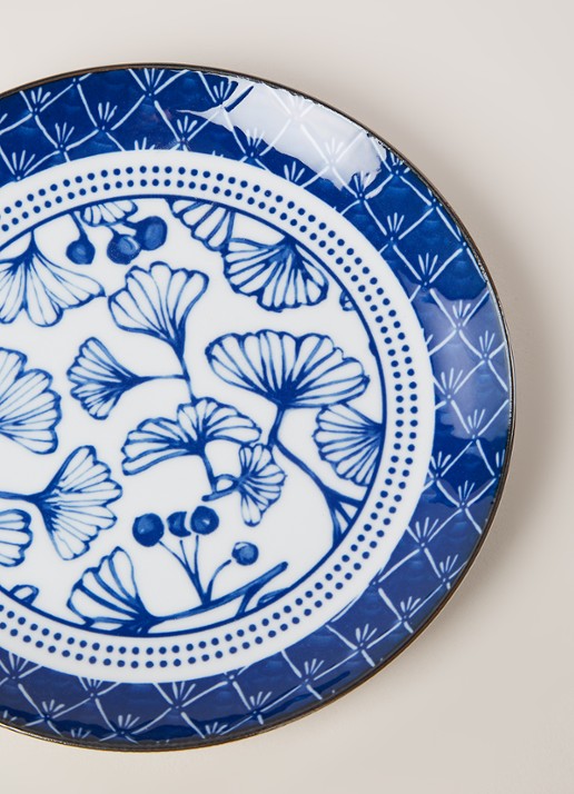 Tokyo Design Studio Flora Japonica Ginkgo ontbijtbord 20,5 cm - detail wit