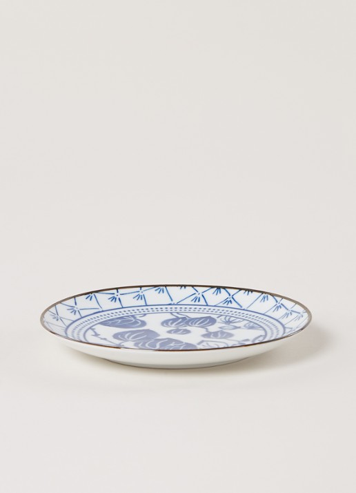 Tokyo Design Studio Flora Japonica Ivy gebaksbordje 16 cm - detail wit