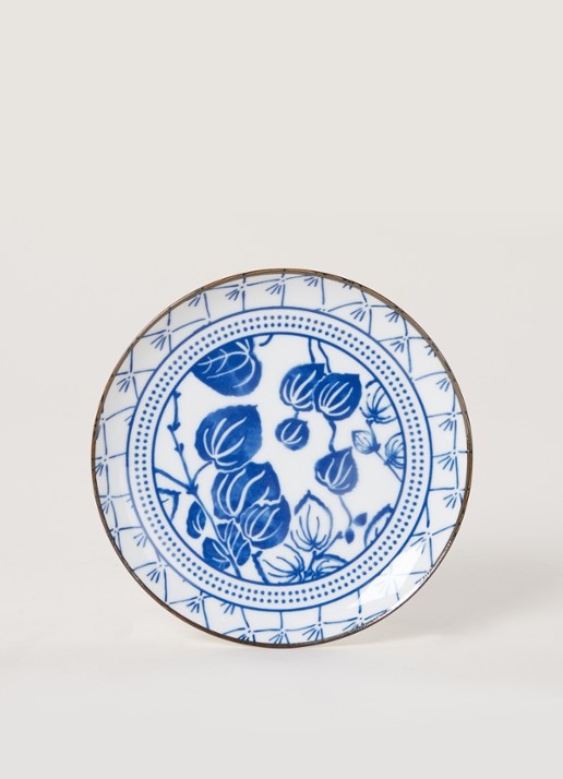 Tokyo Design Studio Flora Japonica Ivy gebaksbordje 16 cm - voorkant 3 wit