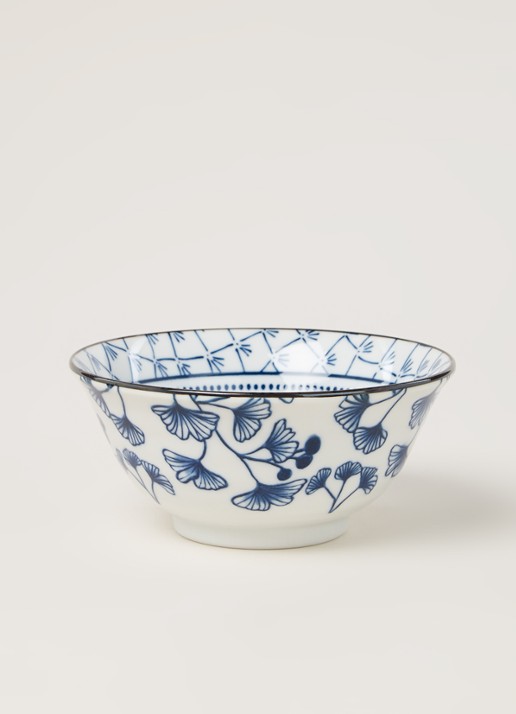 Tokyo Design Studio Flora Japonica Ivy kom 15 cm - voorkant 2 wit