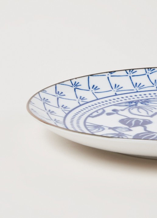 Tokyo Design Studio Flora Japonica Ivy ontbijtbord 20 cm - detail wit