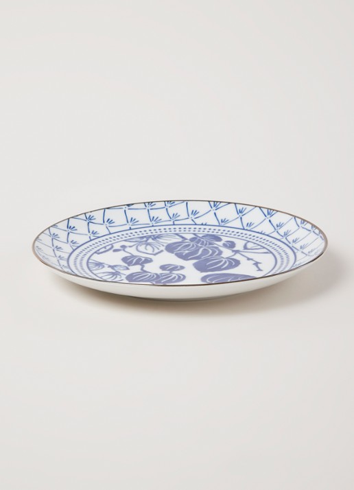 Tokyo Design Studio Flora Japonica Ivy ontbijtbord 20 cm - voorkant 3 wit