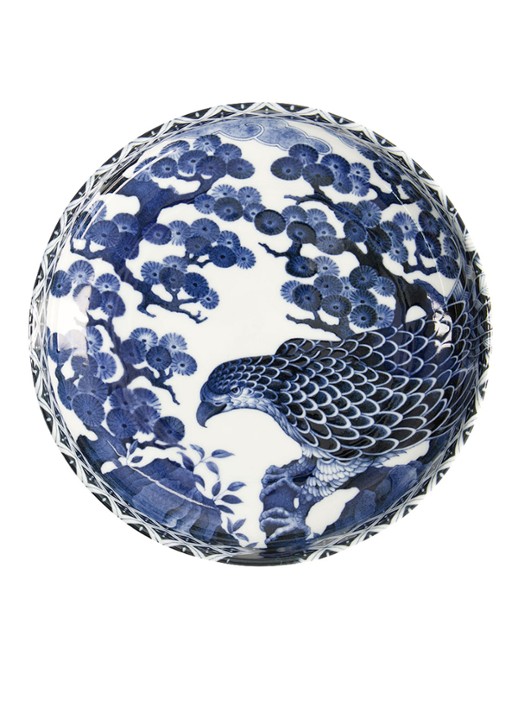 Tokyo Design Studio Mixed Bowls Hawk diepe bord 20 cm - voorkant 2 donkerblauw