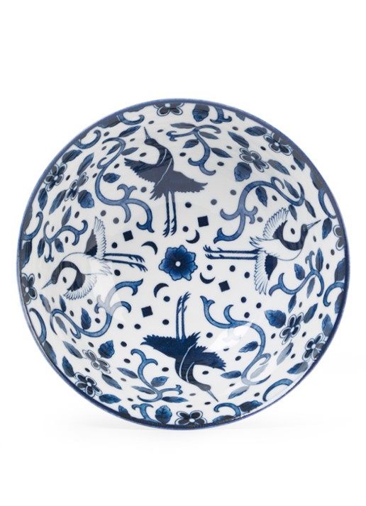 Tokyo Design Studio Mixed Bowls Mai Tsuru kom 21 cm - detail blauw